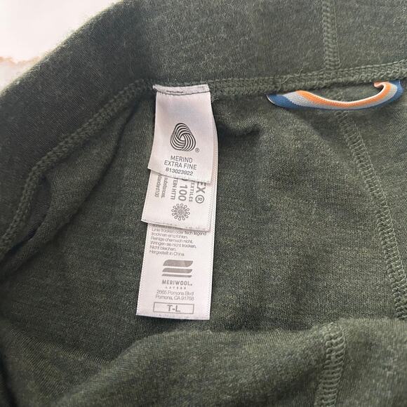Meriwool Layers Wool Base Layer Mens Bottom Pants SZTL 100% Merino Wool Green - Picture 6 of 8